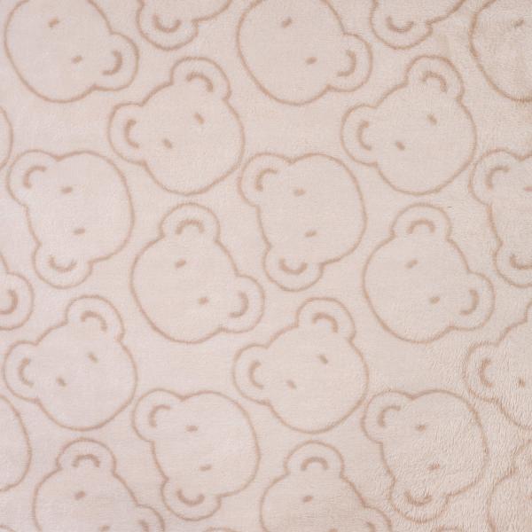 Fleece (Polar/Antipilling) mit Bear, Animal Skin in Sand, Nahaufnahme der Oberfläche